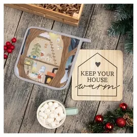 Набор кухонный доляна Hollow: подставка, прихватка