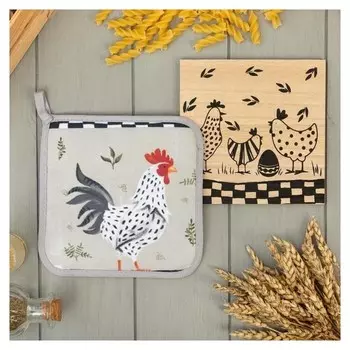 Набор кухонный "Светлой пасхи" прихватка, подставка под горячее