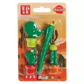 Набор ластиков фигурных 4 штуки кактусы