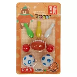 Набор ластиков фигурных 4 штуки спорт/ ванна (Штрихкод на штуке)