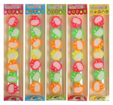 Набор ластиков фигурных, 7 штук "Яблоки"