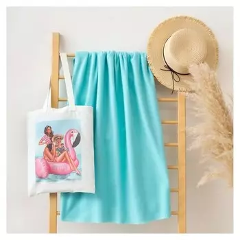 Набор Lovelife "Best Friends": сумка-шопер 33*39 см + флисовый плед 150*130 см