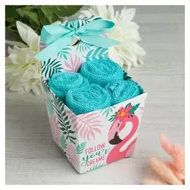 Набор махровых полотенец "Dreams" 30х30 см-4шт, хлопок, 340 г/м2