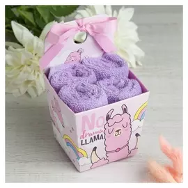 Набор махровых полотенец "No Problama" 30х30 см-4шт, хлопок, 340 г/м2