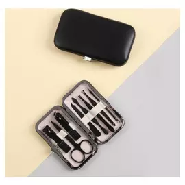 Набор маникюрный «Black», 8 предметов, цвет чёрный