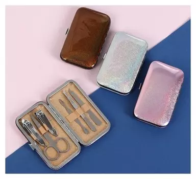 Набор маникюрный «Голография», 6 предметов