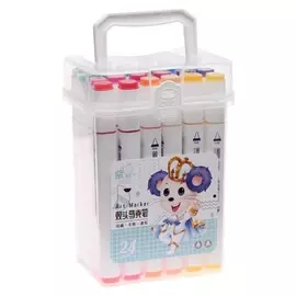 Набор маркеров для скетчинга двусторонние 24 штуки/24 цвета