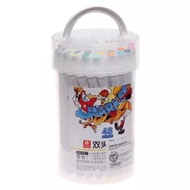 Набор маркеров для скетчинга двусторонние 48 штук/48 цветов