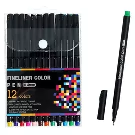 Набор маркеров профессиональных, 12 цветов 0,4 мм