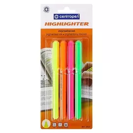 Набор маркеров текстовыделителей, 4 цвета, Centropen 2822, 3.3 мм, блистер, европодвес