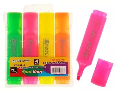 Набор маркеров-текстовыделителей 4 цвета Sport liner