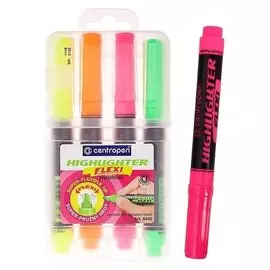 Набор маркеров-текстовыделителей Flexi 8542, 4 цвета