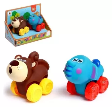 Набор машин «Зверята», 2 штуки