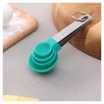 Набор мерных ложек «Pesto», 4 шт: 15 мл, 7,5 мл, 5 мл, 2,5 мл