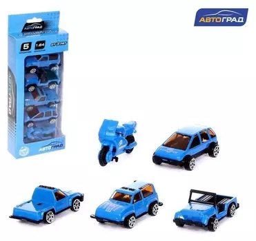 Набор металлических машин «Полиция», 5 штук