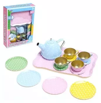 Набор металлической посудки «Чаепитие», 14 предметов