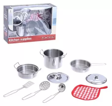 Набор металлической посуды Маленький повар, 9 предметов