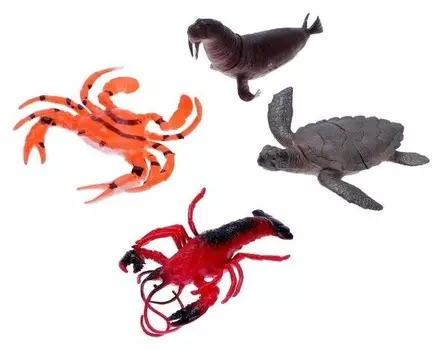 Набор морских животных «Четыре друга», 4 штуки