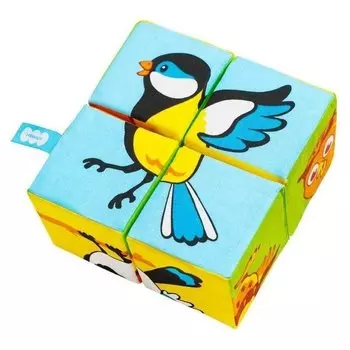 Набор мягких кубиков Собери картинку Птицы