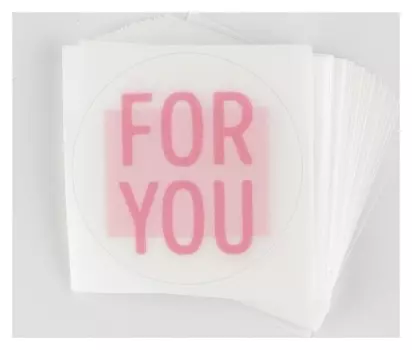 Набор наклеек для бизнеса For You, матовая пленка, 50 шт, 4 х 4 см