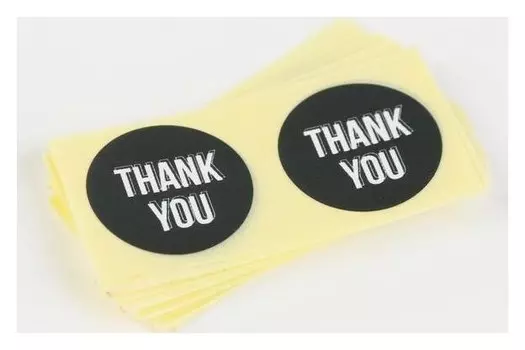 Набор наклеек для бизнеса Thank You, 50 шт, 2 × 2 см