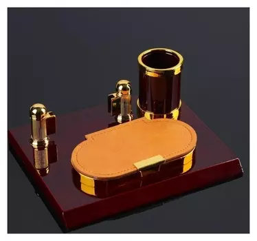 Набор настольный 3в1 Блок для бумаг, карандашница, визитница