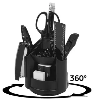 Набор настольный Attache Economy черный, вращающийся