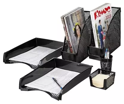 Набор настольный пластиковый Attache эконом чёрный