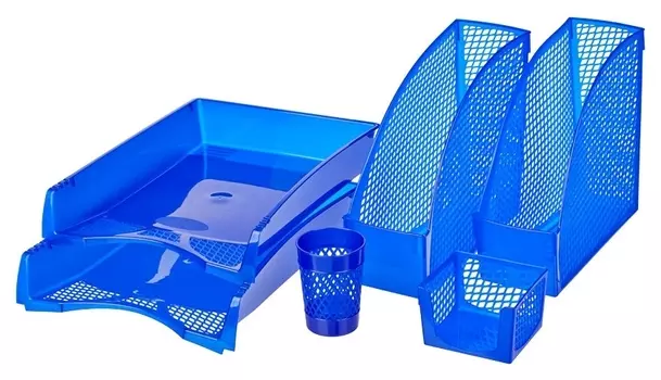 Набор настольный пластиковый Attache эконом синий