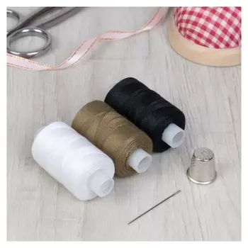 Набор ниток «Мастеровой», 100лл, 200 м, 3 шт, иголка, напёрсток