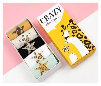 Набор носков Kaftan "Crazy" 5 пар, р-р 36-39