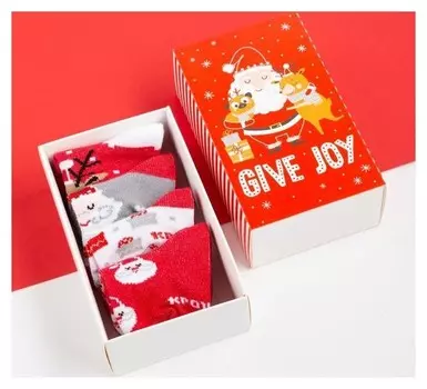 Набор носков крошка Я "Give Joy",4 пары, 12-14 см