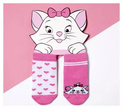 Набор носков "Мари", коты аристократы, 2 пары, 8-10 см