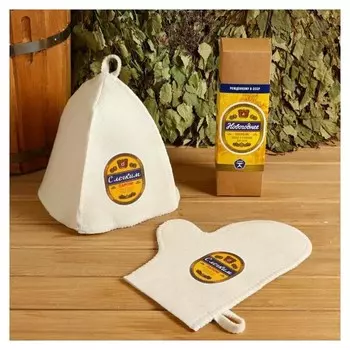 Набор "Новогоднее" шапка, рукавица