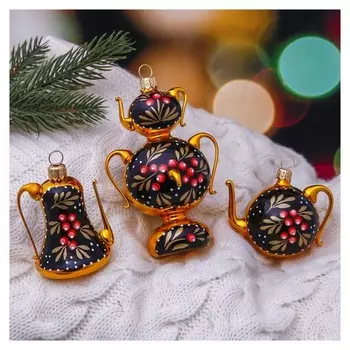 Набор ёлочных игрушек "Чаепитие" (Набор 3 шт)