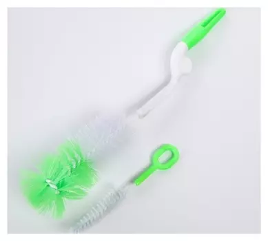 Набор ёршииков для ухода за детскими бутылочками и сосками цвет зелёный