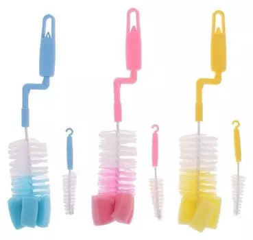 Набор ёршиков для бутылочек и сосок с изогнутой ручкой, 2 предмета