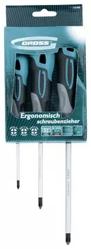 Набор отверток PH, 3 шт, S2, трехкомпонентная рукоятка