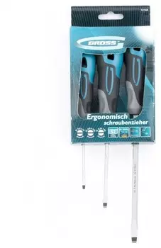 Набор отверток SL, 3 шт, S2, трехкомпонентная рукоятка