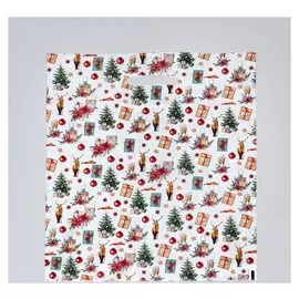 Набор пакетов "Рождественский вечер", полиэтиленовый с вырубной ручкой по 15 шт, 38х47 см, 6