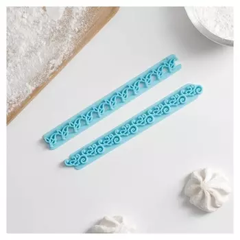 Набор печатей для марципана и теста «Листочки», 2 шт, 17×2×0,8 см