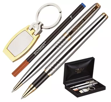 Набор пишущих принадл. Verdie Ve-53 ручка+роллер+брелок,дерев.футляр тайван