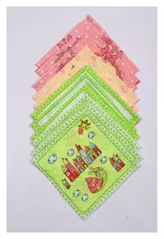 Набор платков носовых детских 18х18 см, 12шт, рис 21020-1 100г/м хл100%