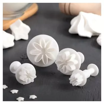 Набор плунжеров кондитерских «Цветы.гербера», 4 шт: D= 2/2,7/3,8/4,1 см