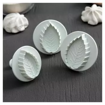 Набор плунжеров кондитерских доляна «Лист большой», 3 шт