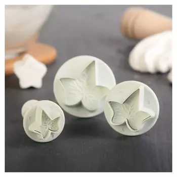 Набор плунжеров кондитерских доляна «Листья», 3 шт