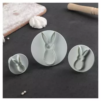 Набор плунжеров кондитерских «Кролик», 3 шт: d=4,5/6/8,5 см, h=5 см