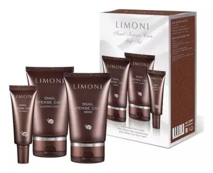 Набор по уходу за кожей лица с экстрактом улитки Snail Intense Care Set: Крем для лица + Ночная маска + Крем для век и кожи вокруг глаз
