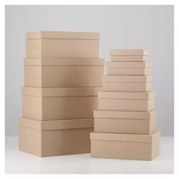 Набор подарочных коробок 10 в 1 «Крафт», 12 × 7 × 4 - 32.5 × 20 × 12.5 см