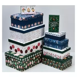 Набор подарочных коробок 10 в 1 «Сказочного года», 12 × 7 × 4 - 32.5 × 20 × 12.5 см